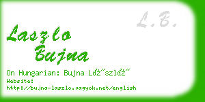 laszlo bujna business card